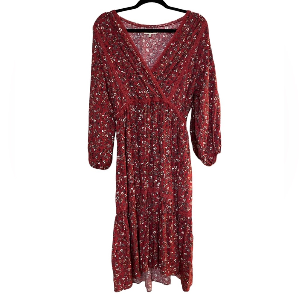 Max Studio Long Sleeve‎ Dress Red Everyday Casual Size L